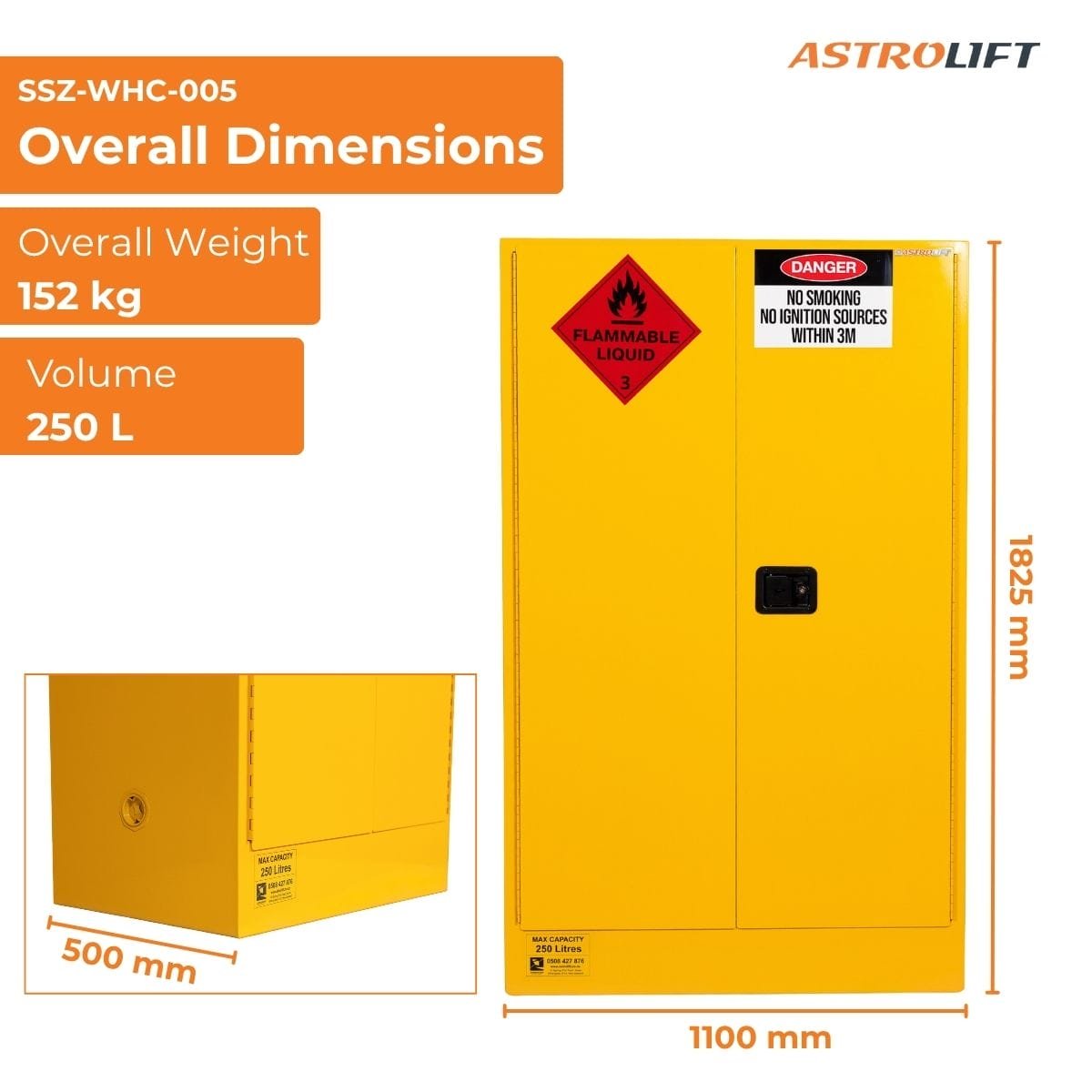 Buy Flammable Storage Cabinet  in New Products available at Astrolift NZ